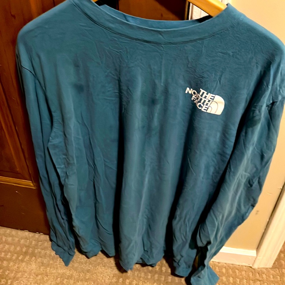 Blue Northface long-sleeve shirt Size Large